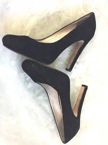 JEAN-MICHEL CAZABAT Women's 6 M Black Suede Platform Slip-On Pumps Italy - Picture 1 of 12