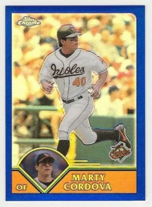 2003 Topps Chrome Blue Refractor #254 Marty Cordova Baltimore Orioles ###/699 - Picture 1 of 1