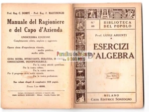 ESERCIZI DI ALGEBRA (LUIGI ARIENTI - BIBLIOTECA DEL POPOLO - SONZOGNO, MILANO) - Picture 1 of 1