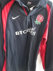 2000-2002 England Home Rugby Union Langarmshirt Erwachsene Small (19802) - Bild 1 von 2
