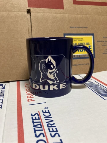 Vintage Durham North Carolina Duke University Collectible Coffee Mug Blue Cover
