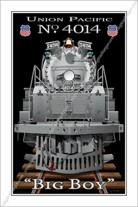 tren, Big Boy, 4-8-8-4, Unión, Pacífico, ALCO, locomotora, vapor, motor, ferrocarril, RR - Imagen 1 de 3