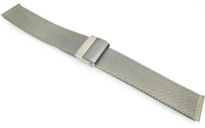 Milanaise Stainless Steel, Watchband With Safety BAR Aristo-Vollmer 20 22 MM - Picture 1 of 7