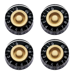 Black Gold Electric Guitar Speed Volume Tone Control Knob Fit For LP SG Epiphone - Picture 1 of 8