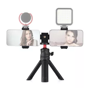 Universal Smartphone Video Kit mit zwei Handyhaltern 4 Cold Shoe Mounts M1W7 - Bild 1 von 12