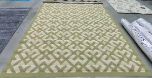 BEIGE / GREEN 8' X 11' Stained Rug Reduced Price 1172586566 CY6915-244-8 - Picture 1 of 4
