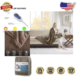 Electric Mink Throw Blanket - Luxurious Softness with 3 Heat Settings for Winter - Picture 1 of 11