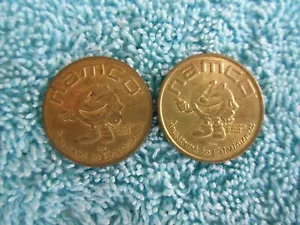 COLLECTION OF 2 VINTAGE NAMCO ARCADE TOKEN COINS - Picture 1 of 2