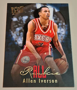 Allen Iverson # 7 of 15 All Rookie Fleer Ultra 96-97 NBA ROOKIE EN MINT Vintage - Picture 1 of 9