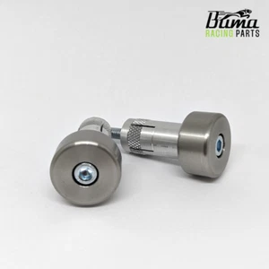 2x Universal Motorrad Lenkerenden Edelstahl Kurz | Lenkergewichte 17-22m - Bild 1 von 4