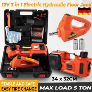 12V 2~5T Auto Lifter Elektrischer Hydraulischer Wagenheber Hebebühne Scherenlift - Bild 1 von 14