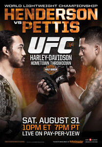 UFC 164 Henderson vs Pettis (Milwaukee 8/31/2013) Official 27x39 Event POSTER