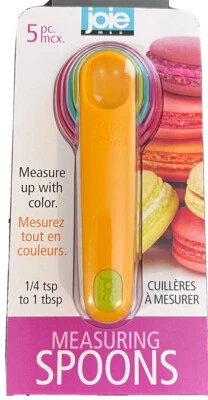Joie MSC 5 Pc Measuring Spoons Assorted Colors Imperial And Metric Measurements - Image 1 of 2