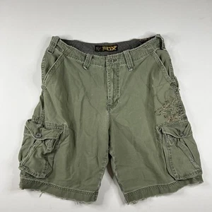 Vintage Y2k Fox Racing Cargo Shorts Herren 35 Intentionally Distressed Stickerei - Bild 1 von 5