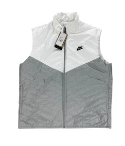 NEW Nike Storm-Fit Midweight Puffer Vest White Gray Sample Mens Sz L FB8201-077 - Picture 1 of 10