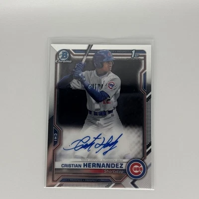 2021 Bowman Chrome Prospect Auto Cristian Hernandez #CPA-CH Auto - Image 1 of 2