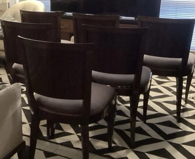 SET OF 6 FRENCH ART DECO DINING CHAIRS, 1930s Leleu Deskey Ralph Lauren Style! - Image 1 of 4