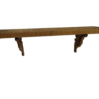 Estante vintage Sword Inc color dorado decoración de pared estante con soportes MCM hogar Foto 1 de 4