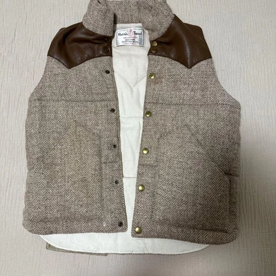 Harris Tweed Men L  Vest Limited Edition Rare Model Classic Fashion - Image 1 of 4