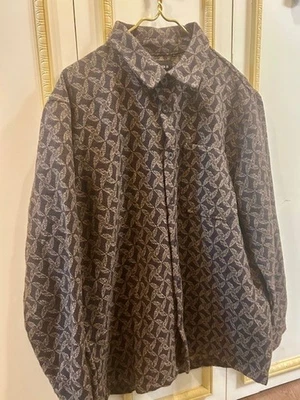 NUEVA Chaqueta Camisa Forever 21 Para Hombre Marrón y Beige XL Tejido Pesado Botón Frontal Foto 1 de 4