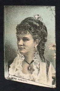 Victorian Trade Card Cutout - Emma Abbott , Opera Singer - Late 1800's. - Picture 1 of 2