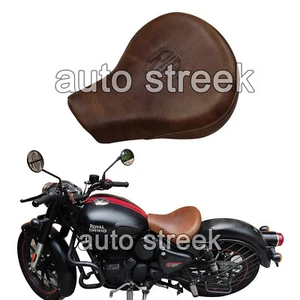 Fit For Royal Enfield Classic REBORN 350 D4 Touring Leather Low Rider Seat - Picture 1 of 10