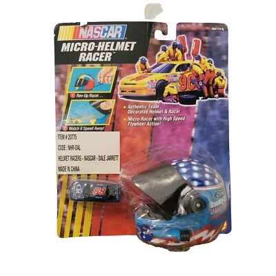 Vintage Dale Jarrett Micro Capacete Corrida Carro de Brinquedo Ford ToyBiz 1997 #88 Novo Selado - Imagem 1 de 4