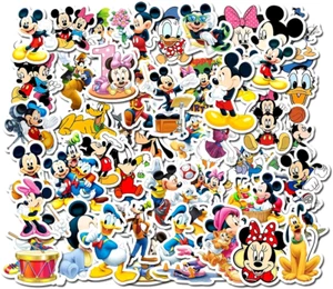 50 Stck. Kinder Disney Mickey Mouse Aufkleber Skateboard Gepäck Handy wasserdicht Vinyl - Bild 1 von 13