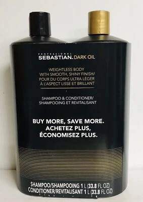 Professional Sebastian Dark Oil Lightweight Shampoo & Conditioner 33.8 fl oz Ea. - Image 1 of 3