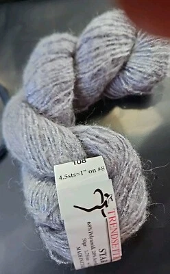 Hilos Trendsetter STAR gris plata #995 mezcla de mohair Italia 50 g 110 yardas Foto 1 de 4