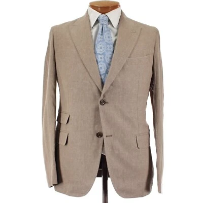 Eleventy Platinum NWT Soft Jacket / Sport Coat Size 52 (42R US) In Light Brown - Image 1 of 4