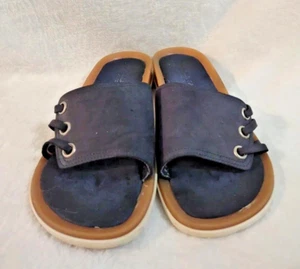 Mia Paoli Womens Sandals Blue Suede Made in Italy Size 6.5 - Imagen 1 de 11