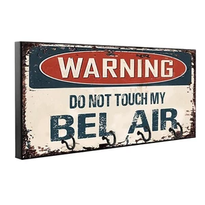 Advertencia No Toques My Bel Air Madera Llavero Soporte para Correa para Mascotas - Imagen 1 de 7
