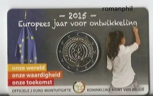 Bélgica 2015 Coincard "Año Europeo De Desarrollo" Vers.olandese - Imagen 1 de 1
