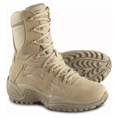 Reebok Stealth 8" Side Zip Soft Toe EH Desert Tan  Combat/Tactical Boot RB8895 - image 1 of 3