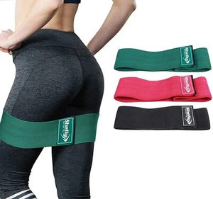 Fabric Resistance Bands Ladies Hip Shape Circle Glute Booty Band (Pack of 3) - Picture 1 of 6