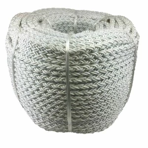 Cuerda de nailon blanca de 8 hilos de 18 mm x 55 metros, yate de amarre para barco de anclaje, amarres - Imagen 1 de 6