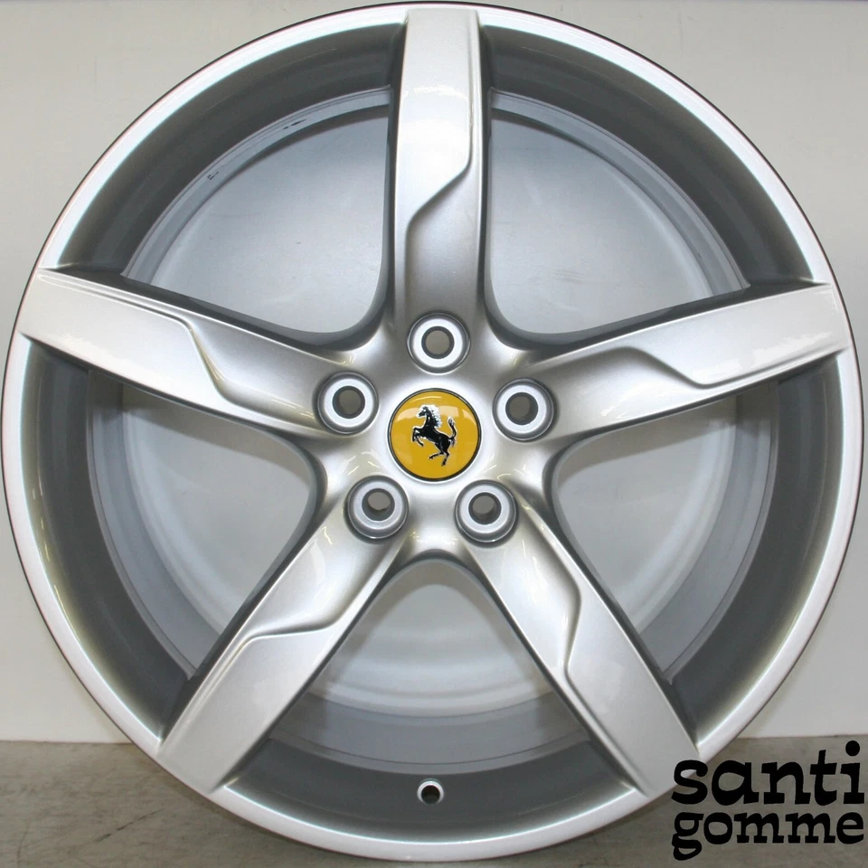 1 CERCHIO FERRARI CALIFORNIA TURBO ORIGINALE 8 X 19 " RIVERNICIATO 301960 SILVER - Immagine 1 di 1
