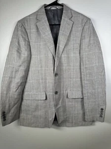 RALPH LAUREN Mens Gray Ultraflex Windowpane Plaid Classic Fit Suit Separate 38R - Picture 1 of 16