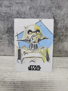 Topps Star Wars Sketch Card 1/1 B.Scotchmer 2017 - Picture 1 of 2