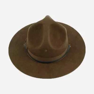 Sombrero de sargento 100 % lana para hombre Sombrero de campaña militar Instructor Mountie Ranger Sombrero - Imagen 1 de 7