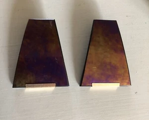 VINTAGE MODERNE KUNST GLAS IRISIERENDE STATEMENT OHRRINGE GROß - Bild 1 von 4