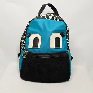 Mochila Betsey Johnson Tazzy Monster azul negro pestañas azul - Imagen 1 de 11