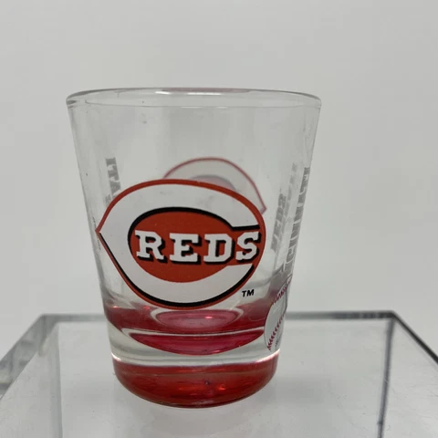 Cincinnati Reds Offical Major League Baseball Shot Glass Red Bottom Cover