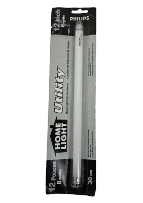 Philips T5 8 Watts 12 Inch Cool White Bi-Pin Fluorescent Tube Light Bulb New - Image 1 of 4