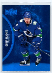 2021-22 Skybox Metal Universe - Quinn Hughes #49 Blue Spectrum PMG - Picture 1 of 2