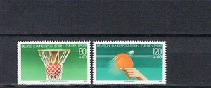 Berlino Minr. 732+733 Non Timbrato Per Il Sport Basket + Tennis da Tavolo - Foto 1 di 1