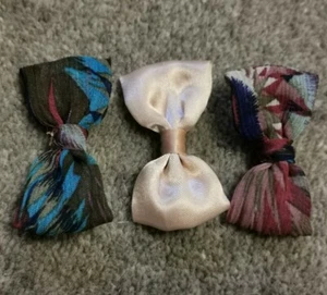 3 X Hair Clip Bow Pink Blue Purple New 5cm hair accessory Boho Hippy festival - Picture 1 of 6
