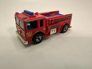 Hot Wheels 1977 Feuerwehrfresser fliegende Farben frühe schwarze Wand Hongkong sehr guter Zustand - Bild 1 von 2