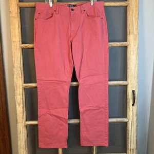 Chaps Men's Red Pants Size 36x32, 100% Cotton - Picture 1 of 8